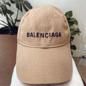 Balenciaga Logo Hat in Color Beige Black Size Large